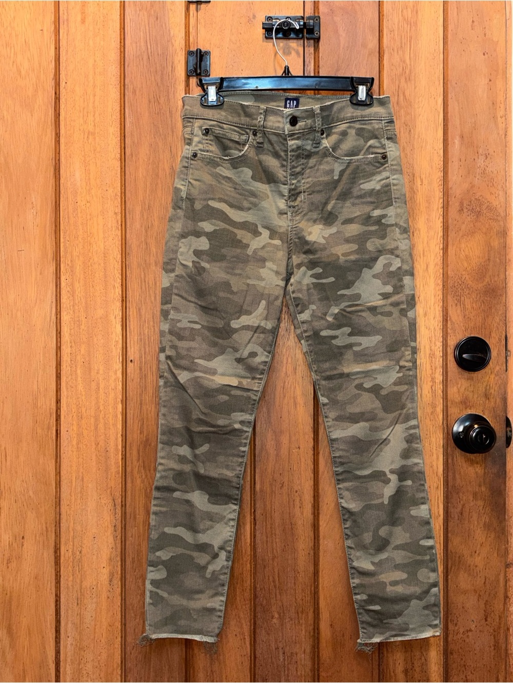 GAP Olive & Khaki Camo Skinny Jeans